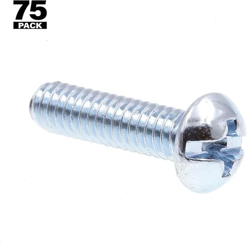Prime-Line 9003533 Machine Screw, Round Head, Slotted/Phillips Combo, #8-32 X 5/8 in, Zinc Plated Steel, Pack of 100 in Saudi Arabia