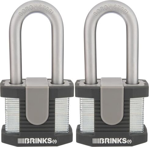 BRINKS - 50mm Commercial Laminated Steel Keyed Padlock with 2" Shackle, 4-Pack - Solid Steel Body with Boron Steel Shackle in Saudi Arabia