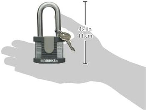 BRINKS - 50mm Commercial Laminated Steel Keyed Padlock with 2" Shackle, 4-Pack - Solid Steel Body with Boron Steel Shackle in Saudi Arabia