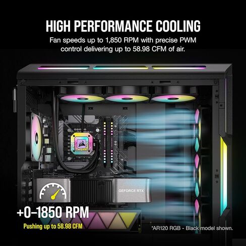 كورسير مراوح اي كيو AR120 RGB رقمية 120 ملم متوافقة مع ARGB- مجموعة مراوح ثلاثية - ابيض in Kuwait