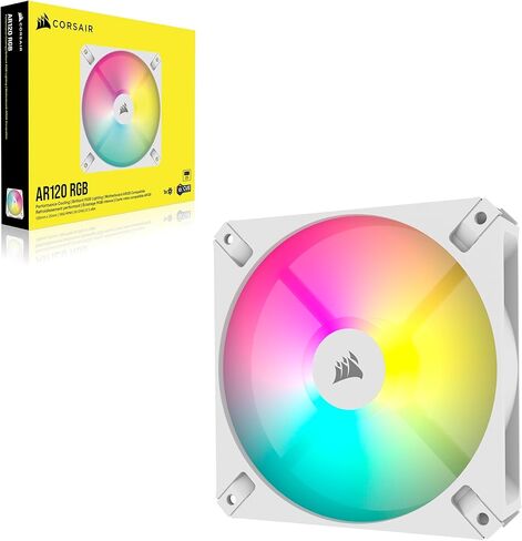 كورسير مراوح اي كيو AR120 RGB رقمية 120 ملم متوافقة مع ARGB- مجموعة مراوح ثلاثية - ابيض in Kuwait