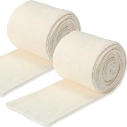 Nuanchu 2 Pack Cotton Stockinette Tubular Elastic Bandage Cast Sleeve Roll Elastic Wrap Tube Bandages Comfortable Cast Stockinette for Arm Leg Knee Wrapping, 2 Inches x 16.4 ft in Kuwait