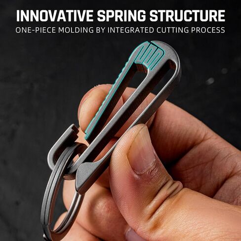 TISUR Belt Key Clip,Titanium Carabiner Key Chain Ring Holder for Belt, Quick Release Detachable Keychain Clip in Kuwait