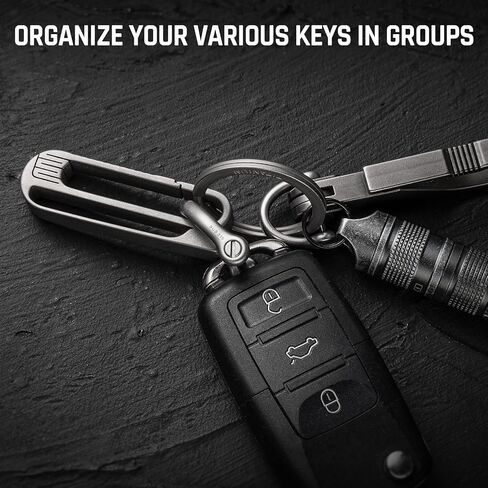 TISUR Belt Key Clip,Titanium Carabiner Key Chain Ring Holder for Belt, Quick Release Detachable Keychain Clip in Kuwait
