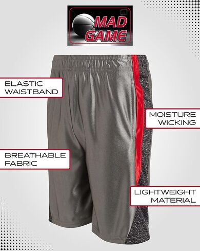 شورت رياضي للأولاد Mad Game - حزمة من 2 شورت كرة السلة ذو الأداء الجاف (8-18) in Kuwait