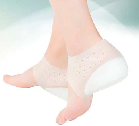 SUPVOX Inside Height Insoles Silicone Heel Pads Cover Silicone Shoes Pads Invisible Height Insoles Plantar Fasciitis Height Increase Heels Sleeve Arch Support (3cm) in Kuwait