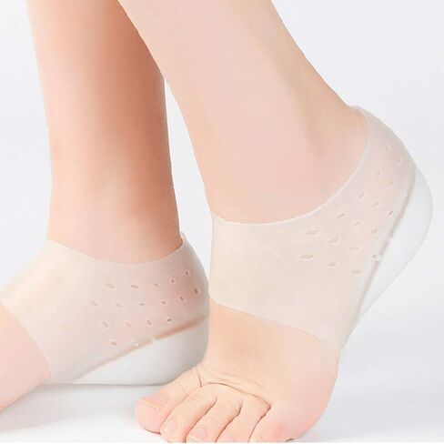 SUPVOX Inside Height Insoles Silicone Heel Pads Cover Silicone Shoes Pads Invisible Height Insoles Plantar Fasciitis Height Increase Heels Sleeve Arch Support (3cm) in Kuwait