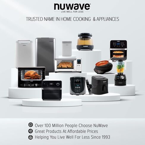 Nuwave Oven Pro Plus Countertop Convection Oven with Triple Combo Cooking Power, 100°F-350°F Temp Control in 1° Increments, Cinnamon (Renewed) in Saudi Arabia