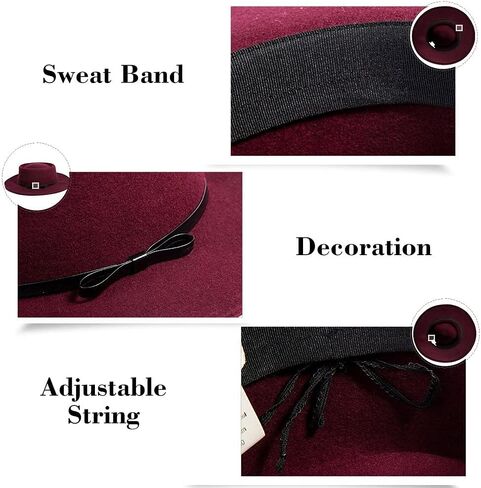 قبعات فيدورا من الصوف بنسبة 100% من Comhats قبعات شتوية للنساء in Kuwait