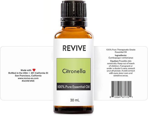 Citronella Essential Oil by Revive Essential Oils - 100% Pure Therapeutic Grade, for Diffuser, Humidifier, Massage, Aromatherapy, Skin & Hair Care in Kuwait