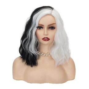 Pink and Blue Long Curly Wigs for Women No-bangs Clip on Ponytails Cosplay Wig,Halloween Party Show Daily use Wig