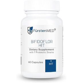 FürstenMED® Bifidoflor HIT - Probiotic Supplement - Lactobacillus Salivarius, Gasseri, Rhamnosus & 4 Bifidobacterium Probiotic - Normal Gut Digestive Health Support - 60 Vegan Capsules