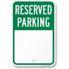 SmartSign - K-5503-AL-12x18 Blank Reserved Parking Sign, Write-On Sign, 12 x 18 Aluminum, Rust-Free, USA Made 12" x 18" Non-Reflective Aluminum