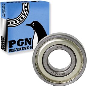 PGN (10 Pack) 6203-ZZ Bearing - Lubricated Chrome Steel Sealed Ball Bearing - 17x40x12mm Bearings with Metal Shield & High RPM Support