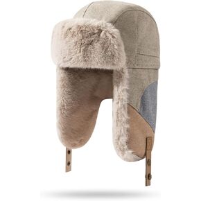 قبعات منفوخة للطقس البارد من Croogo قبعة الصياد قبعة شتوية سميكة فروي Ushanka قبعة روسية مقاومة للرياح قبعة تزلج مع غطاء للأذن