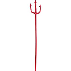 Nicky Bigs Novelties Pitchfork Costume Accessories and Halloween Prop, Scary Pronged Fork with Fake Blood and Realistic Faux Wood Handle, Strong Heavy-Duty Plastic, 56 Multi