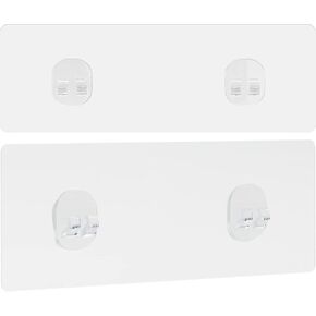 KINCMAX 4 Packs Strong Sticky Waterproof Heavy-duty Wall Adhesives Nail Free Transparent Adhesive Pad No-trace Wall Stick Adhesives Hook Strip for Shower Caddy, Kitchen Racks, Bathroom Storage Shelves
