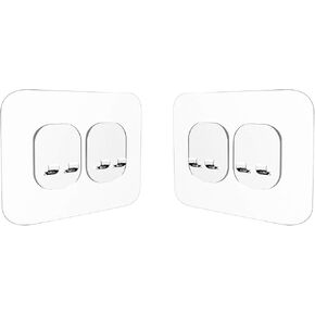 KINCMAX 4 Packs Strong Sticky Waterproof Heavy-duty Wall Adhesives Nail Free Transparent Adhesive Pad No-trace Wall Stick Adhesives Hook Strip for Shower Caddy, Kitchen Racks, Bathroom Storage Shelves