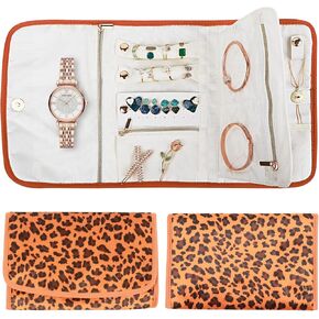 17Dec Travel Jewelry Case Organizer Jewelry Bag,Small Jewelry Holder Organizer Travel Earring Case,Foldable Travel Jewelry Roll for Necklaces, Earrings, Rings, Bracelets, Watch