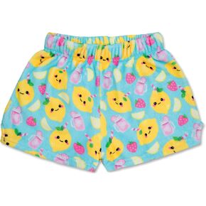 iscream Big Girls Cutie Print Silky Soft Plush Shorts - Rainbow Friends, Medium (10/12)