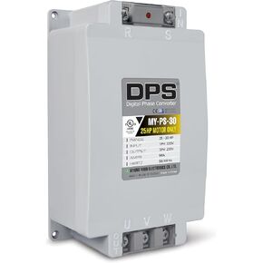 Single Phase to 3 Phase Converter, MY-PS-40 Model, Suitable for 30HP(22.5Kw) 90 Amps 200-240V 3 Phase Motor, DPS Should Be Used for One Motor Only, Input/Output 200V-240V, Digital Type