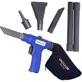 LE LEMATEC Dual Action Air Compressor Vacuum and Pneumatic Air Blow Gun with Attachments; One-Turn Multi-Function Air Compressor Pneumatic Vacuum and Air Blower Gun Shop Tool Combo - AS119