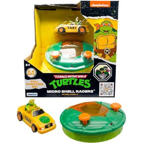 Teenage Mutant Ninja Turtles 3" Micro Shell Racers: Michelangelo RC Vehicle with Half Shell Controller, Ages 5+