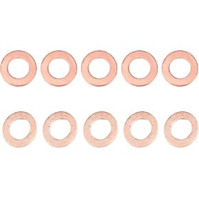 DTGN 12mmx20mmx1.5mm(IDxODxT) Flat Copper Sealing Washers - 10Pack - Good for Industrial Machinery M12 Screws - Copper Flat Ring Gasket