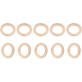 DTGN 12mmx20mmx1.5mm(IDxODxT) Flat Copper Sealing Washers - 10Pack - Good for Industrial Machinery M12 Screws - Copper Flat Ring Gasket