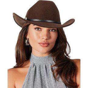 Classic Women Men Western Cowboy Hat Cowgirl Hat Wide Brim Outdoor Fedora Hat with Buckle Belt