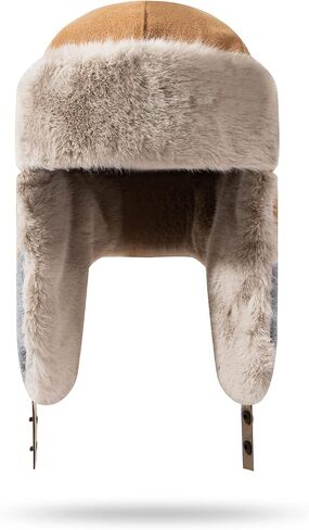 قبعات منفوخة للطقس البارد من Croogo قبعة الصياد قبعة شتوية سميكة فروي Ushanka قبعة روسية مقاومة للرياح قبعة تزلج مع غطاء للأذن in Kuwait