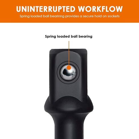 THINKWORK Impact Socket Adapter Set, 1/4" 3/8" 1/2" Drill Socket Adapter, 1/4" Hex Shank Impact Driver Socket Adapter for Cordless Drill, Impact Driver, Power Drill, Impact Drill, 10-Piece in Saudi Arabia