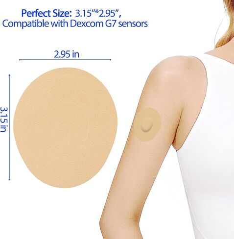 Dexcom G6 Adhesive Patches - 30 Pack Waterproof & Skin Friendly Overpatch CGM Stickers for G6 10-14 Days Long Stay Fixation Monitor Protection, Easy to Use Pre-Cut Adhesive Tape in Kuwait