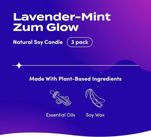 Zum Glow Soy Candle - Frankincense and Myrrh - 7 oz (3 Pack) in Kuwait