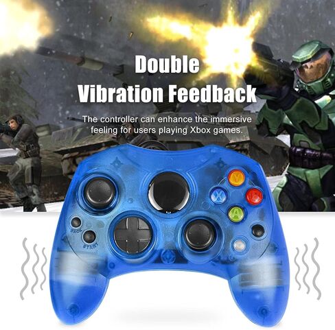 Yioone Controller Replacement for Xbox Controller S-Type/Original Xbox Controller,Classic Controller Compatible with Original Xbox Console(Pack of 2,Black) in Saudi Arabia