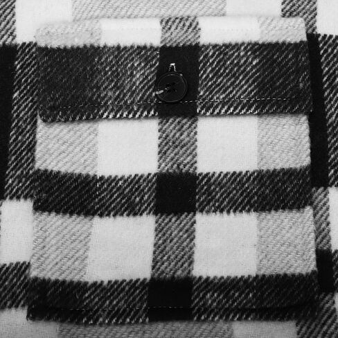 سترة نسائية من Beaully كاجوال منقوشة من الفلانيل المصقول بأزرار سفلية مع جيوب جانبية in Kuwait