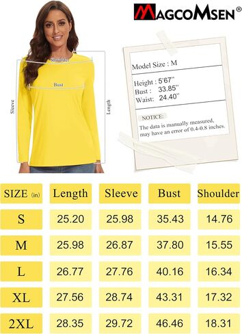 MAGCOMSEN Women's Long Sleeve Shirts UPF50+ Sun Protection Quick Dry Shirts for Hiking Atheltic Workout Rash Guard Tops in Saudi Arabia