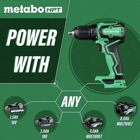 مجموعة مثقاب سائق ميتابو HPT 18V MultiVolt™ اللاسلكية | تتضمن بطاريات 2-18 فولت، 2.0 أمبير مع مقياس الوقود | 485 رطلاً من عزم الدوران | ضمان الأداة مدى الحياة | DS18DDXS in Saudi Arabia