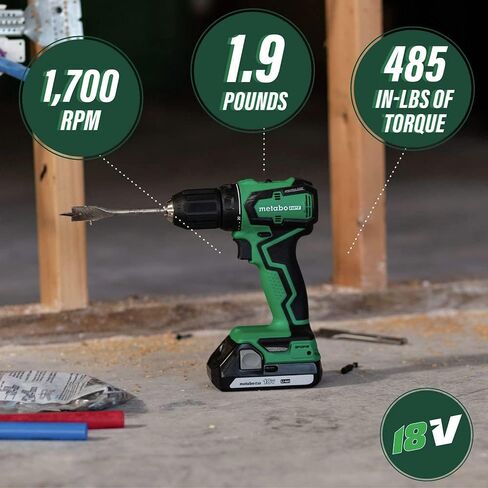 مجموعة مثقاب سائق ميتابو HPT 18V MultiVolt™ اللاسلكية | تتضمن بطاريات 2-18 فولت، 2.0 أمبير مع مقياس الوقود | 485 رطلاً من عزم الدوران | ضمان الأداة مدى الحياة | DS18DDXS in Saudi Arabia