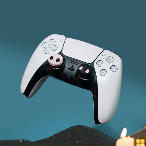 جييك شير مقابض ابهام لطيفة لذراع تحكم Xbox One، مجموعة اغطية من السيليكون الناعم متوافقة مع ذراع تحكم Xbox One، زوجين/ 4 قطع - جمجمة بينك in Kuwait