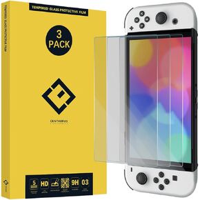 DUNSIHUI 3 Pack Screen Protector for Nintendo Switch,Anti-Scratch 9H Hardness Full Coverage For Nintendo Switch Tempered glass Protector Film.