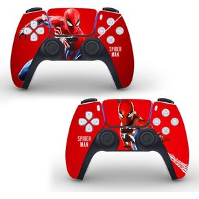 Vanknight Skin Red Vinly Stickers Wrap for PS4 Controller Remote Decals Covers (Pack of 2)