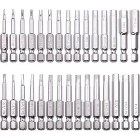 Rocaris 50 Pack Screwdriver Bit Set, 3 in Security Bit Set Extra Long Magnetic Driver Kit with Case, Hex, Star Bits, Philips, Square, Spanner Bits - S2