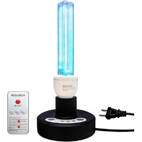 BAIMNOCM 50 Watt UV Light Sanitizer, UVC Germicidal Lamp with E26 Base and Remote Control, UV Disinfection Light Bulb for Basement/Bedroom/Kitchen