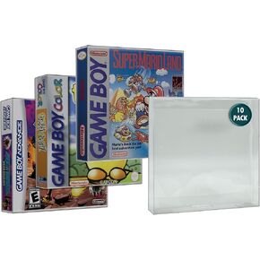 حامي ألعاب الفيديو MALKO متوافق مع: Game Boy الأصلي | صندوق ألعاب كولور آند جيم بوي أدفانس | غلاف بلاستيكي شفاف | 10 عبوات