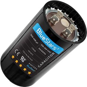 540-648 uf/MFD 110-125 VAC Volt Run Round Start Capacitor ±20% Replacement Part by BlueStars - Fit for OEM Single Phase Motor Capacitors Condenser Straight Cool or Heat Pump Air Conditioner