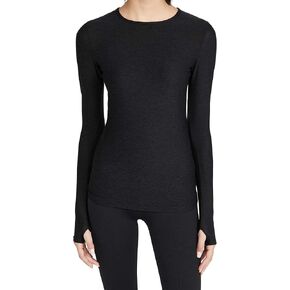 Beyond Yoga Womens Classic Crew Pullover Blue Gem Heather XL One Size