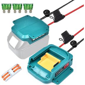 QSDXNYDC Power Wheels Battery Adapter Compatible for Makita 18V BL1830 with Fuse&Switch 14 AWG Good Power Convertor for DIY Ride on Truck,Robotics,RC Toys and Work Lights