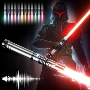 NSABERS Dueling Light Saber 12 Colors RGB 10 Sounds for Adults Kids Halloween Costume Cosplay Games Rechargeable Sword