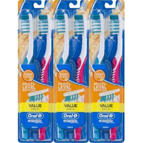 Oral-B Complete Deep Clean Soft Bristles Toothbrush, 4 Count, Colors May Vary